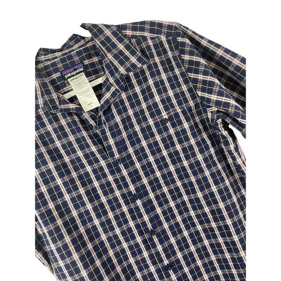 Patagonia Other - Patagonia Button up Shirt Men's Small Short Sleeve Blue Red Yellow Plaid